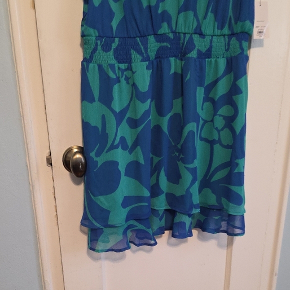 Nine West. NWT Green and Blue Sleeveless Sundress - Picture 4 of 7